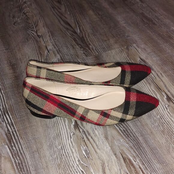 Nine West Tan Red  Black Onlee Ballet Flat Shoes  Sz 5 - Picture 5 of 7